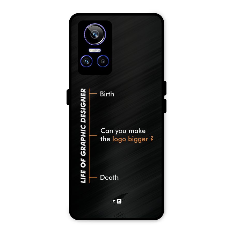 Graphic Designer Life Metal Back Case for Realme GT Neo 3