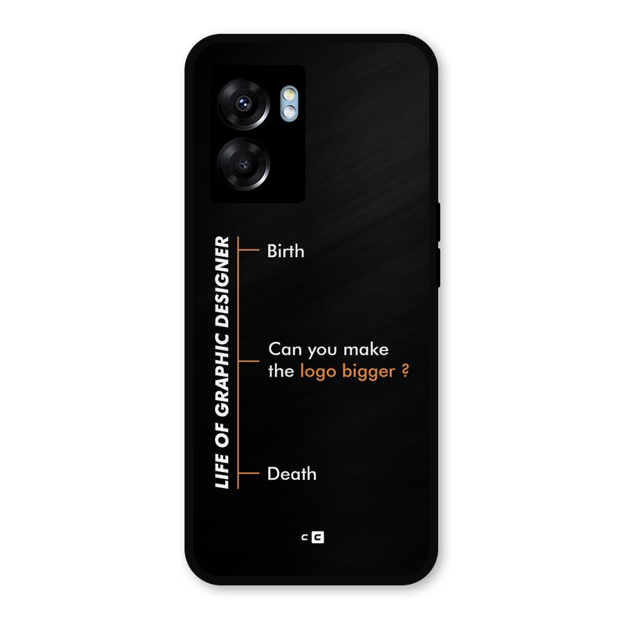 Graphic Designer Life Metal Back Case for Realme Narzo 50 5G