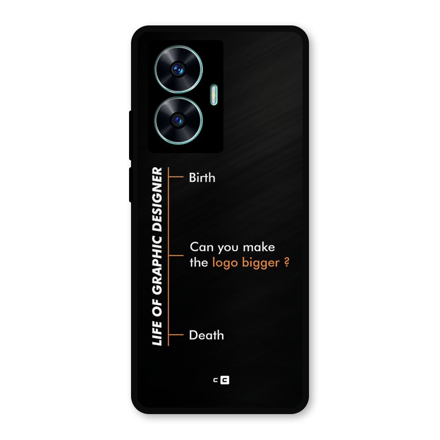 Graphic Designer Life Metal Back Case for Realme Narzo N55