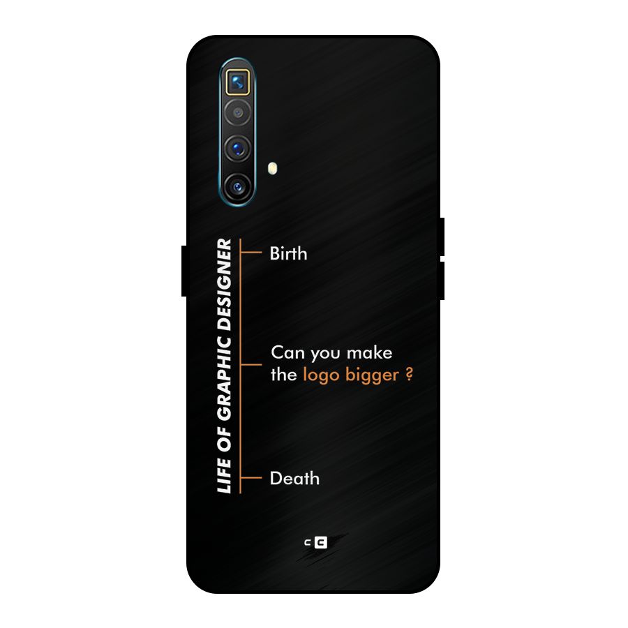 Graphic Designer Life Metal Back Case for Realme X3
