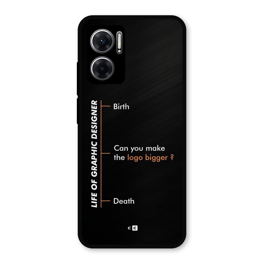 Graphic Designer Life Metal Back Case for Redmi 11 Prime 5G