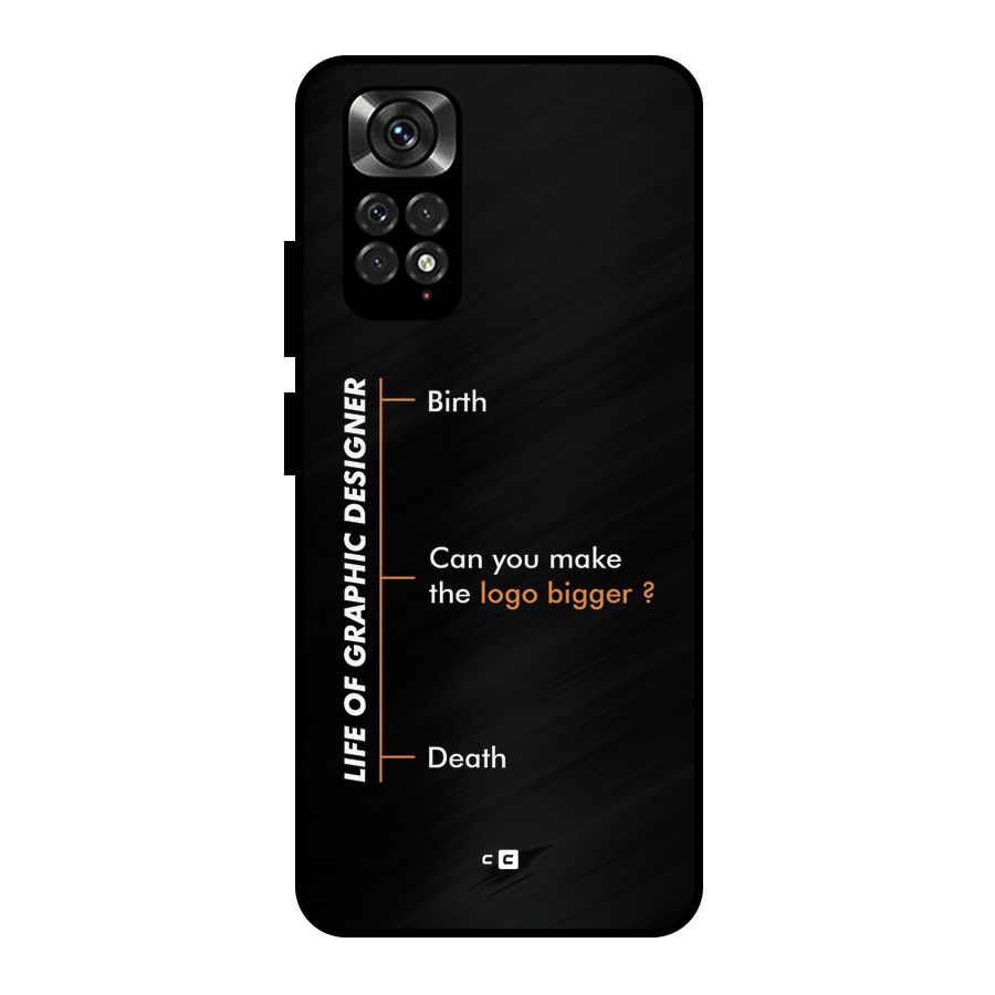 Graphic Designer Life Metal Back Case for Redmi Note 11 Pro