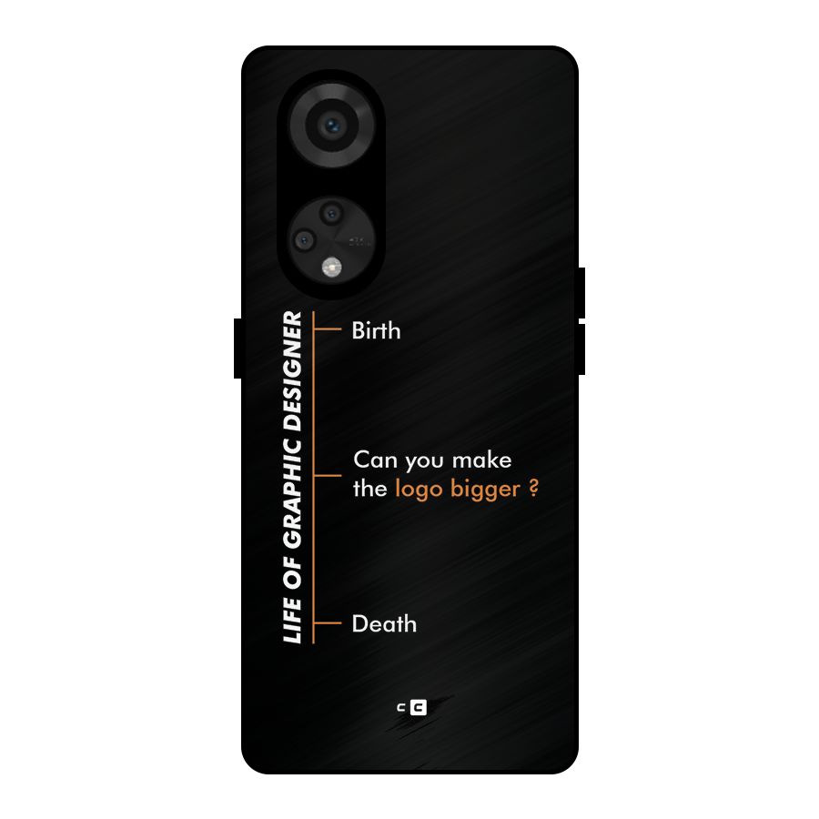 Graphic Designer Life Metal Back Case for Reno8 T 5G
