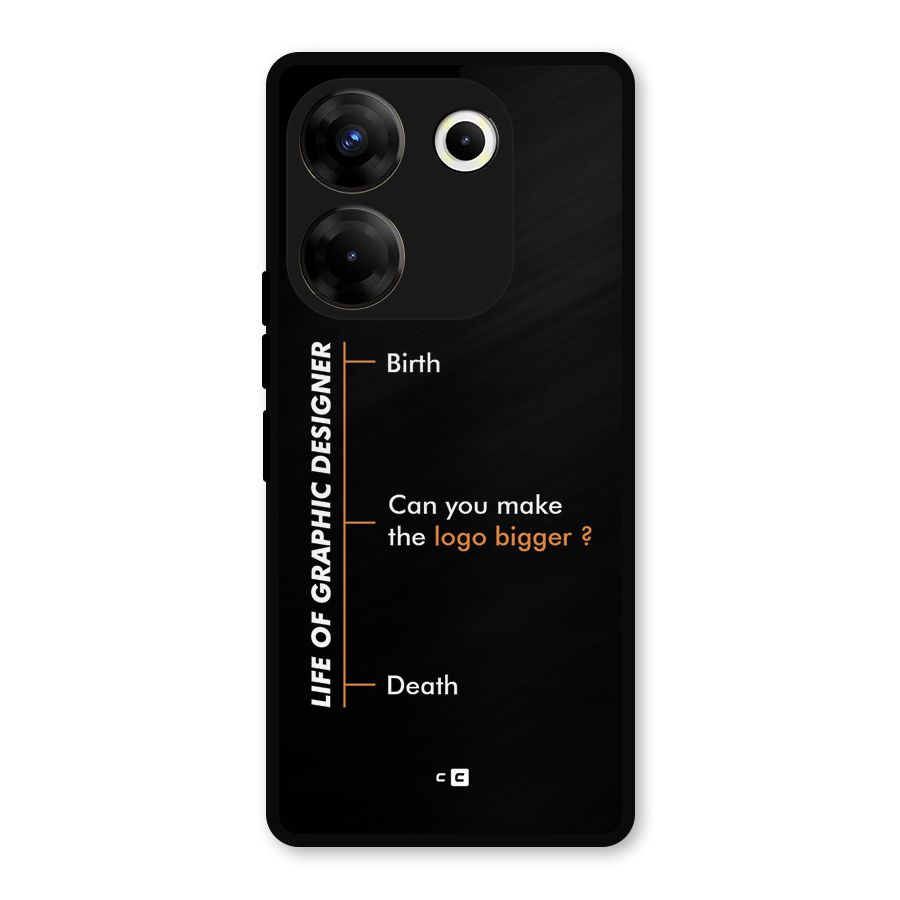 Graphic Designer Life Metal Back Case for Tecno Camon 20 Pro