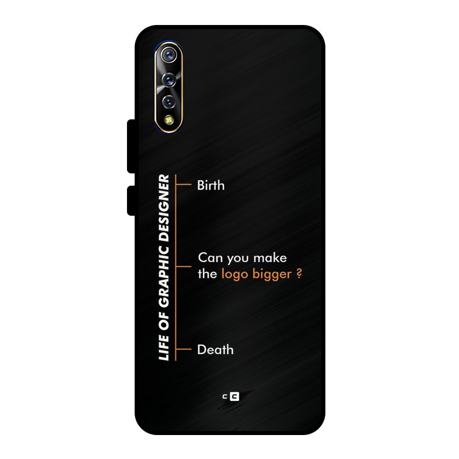 Graphic Designer Life Metal Back Case for Vivo S1