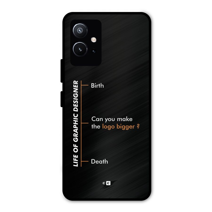 Graphic Designer Life Metal Back Case for Vivo T1 5G