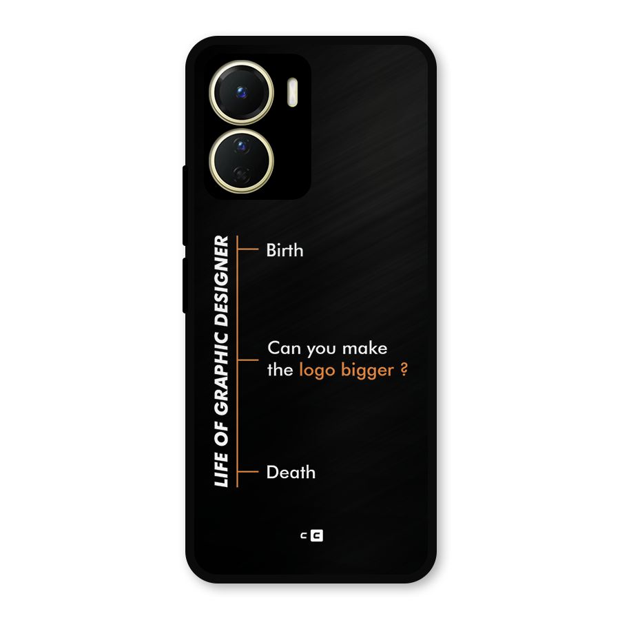 Graphic Designer Life Metal Back Case for Vivo T2x
