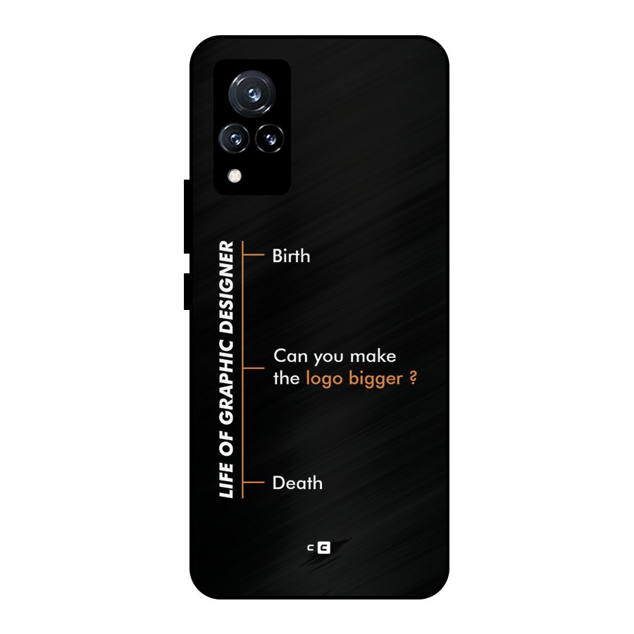 Graphic Designer Life Metal Back Case for Vivo V21 5G
