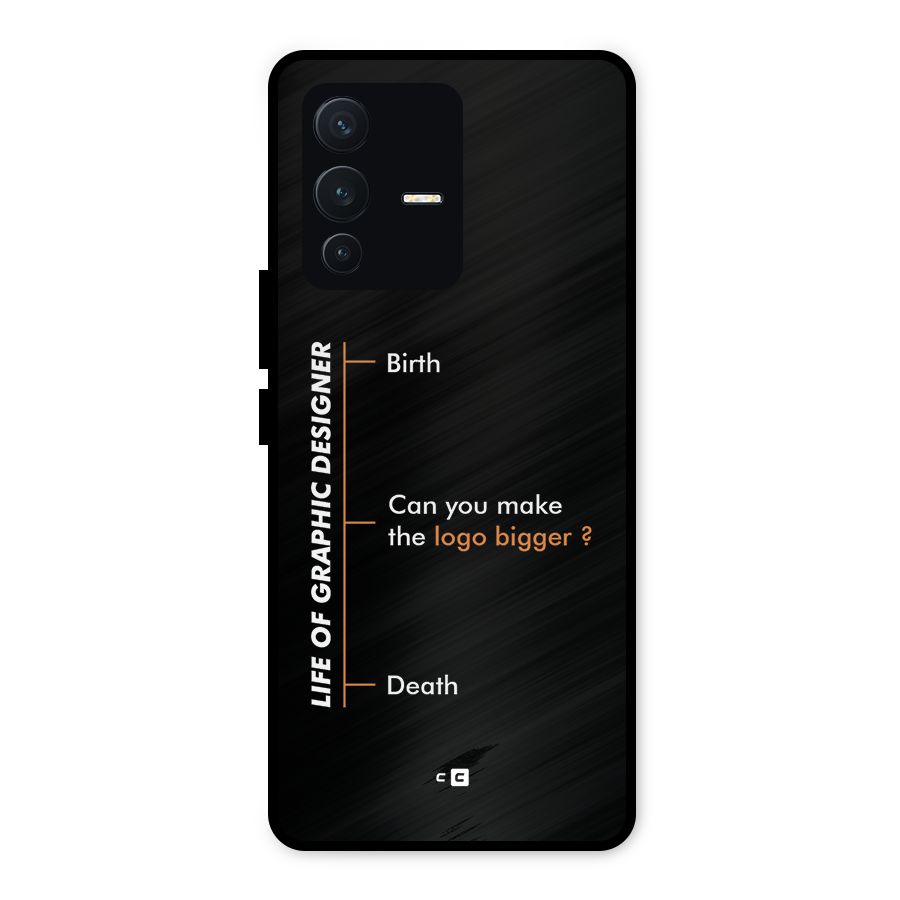 Graphic Designer Life Metal Back Case for Vivo V23 5G