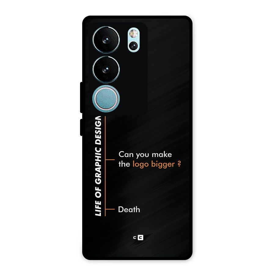 Graphic Designer Life Metal Back Case for Vivo V29