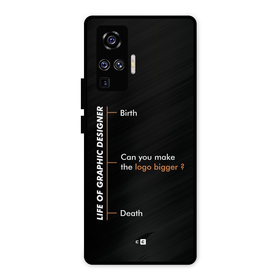 Graphic Designer Life Metal Back Case for Vivo X50 Pro