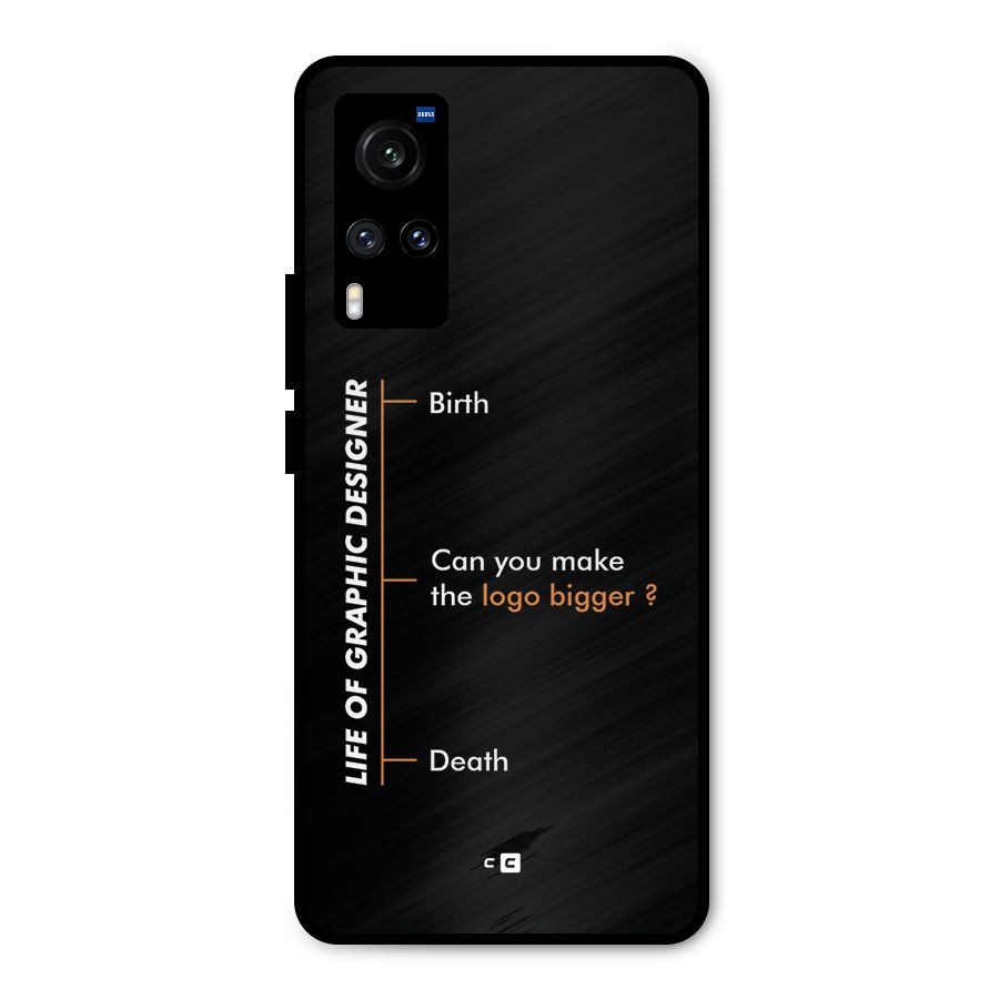 Graphic Designer Life Metal Back Case for Vivo X60