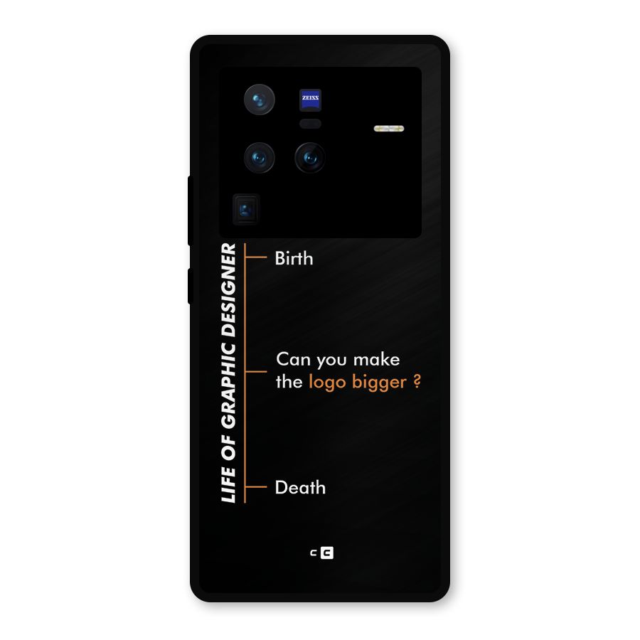 Graphic Designer Life Metal Back Case for Vivo X80 Pro