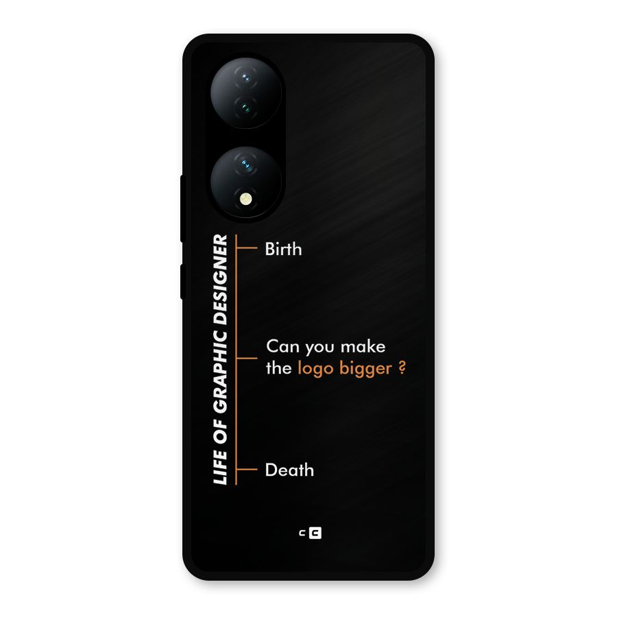 Graphic Designer Life Metal Back Case for Vivo Y100a