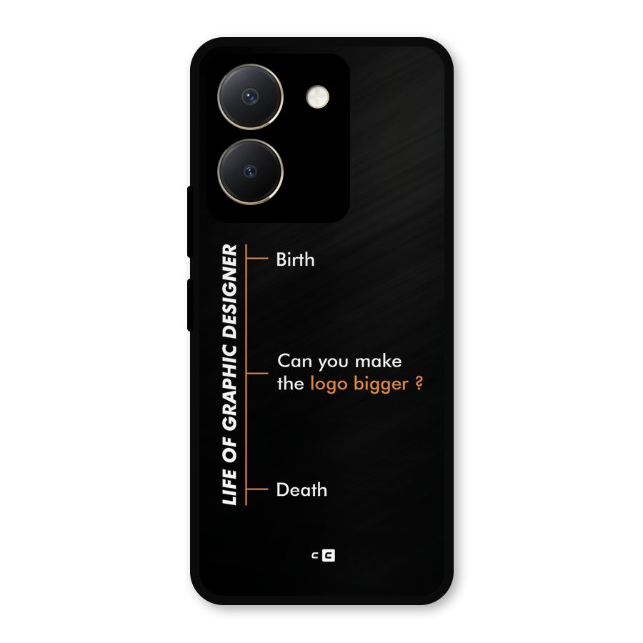 Graphic Designer Life Metal Back Case for Vivo Y36