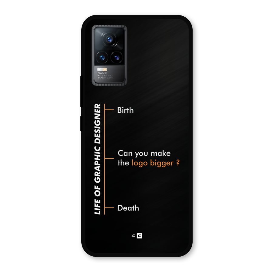 Graphic Designer Life Metal Back Case for Vivo Y73