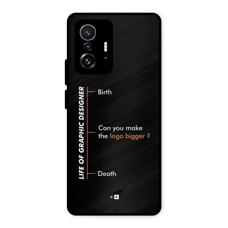 Graphic Designer Life Metal Back Case for Xiaomi 11T Pro