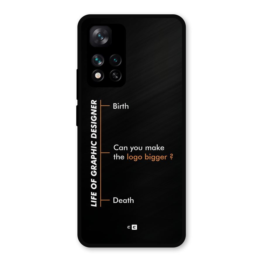 Graphic Designer Life Metal Back Case for Xiaomi 11i Hypercharge 5G
