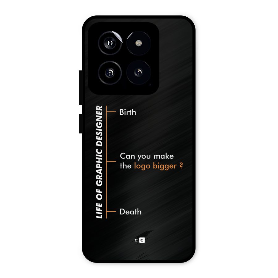 Graphic Designer Life Metal Back Case for Xiaomi 14