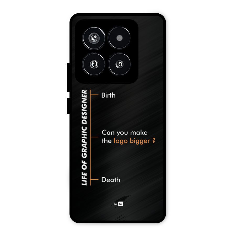 Graphic Designer Life Metal Back Case for Xiaomi 14 Pro
