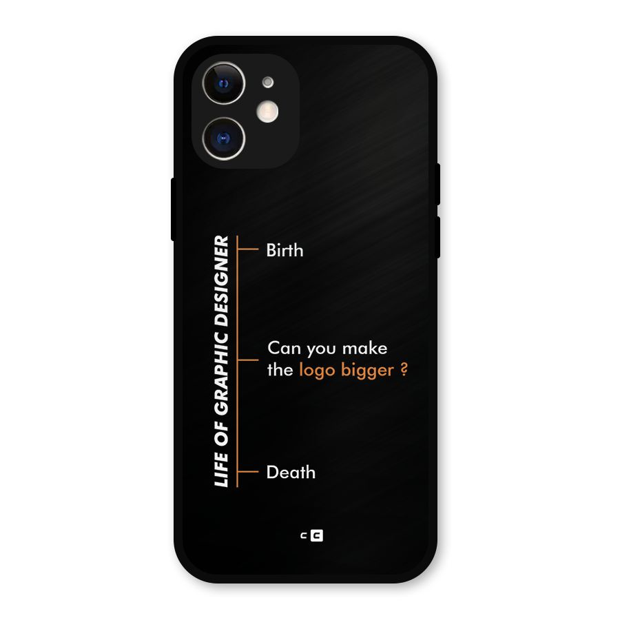 Graphic Designer Life Metal Back Case for iPhone 12