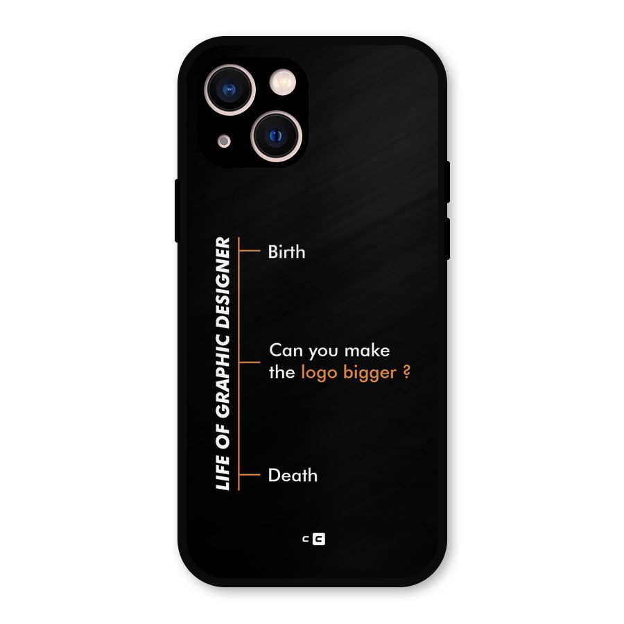 Graphic Designer Life Metal Back Case for iPhone 13