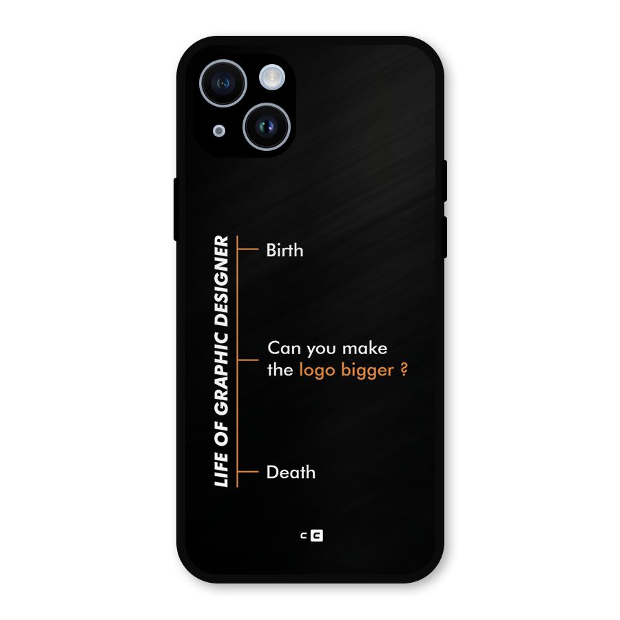 Graphic Designer Life Metal Back Case for iPhone 14