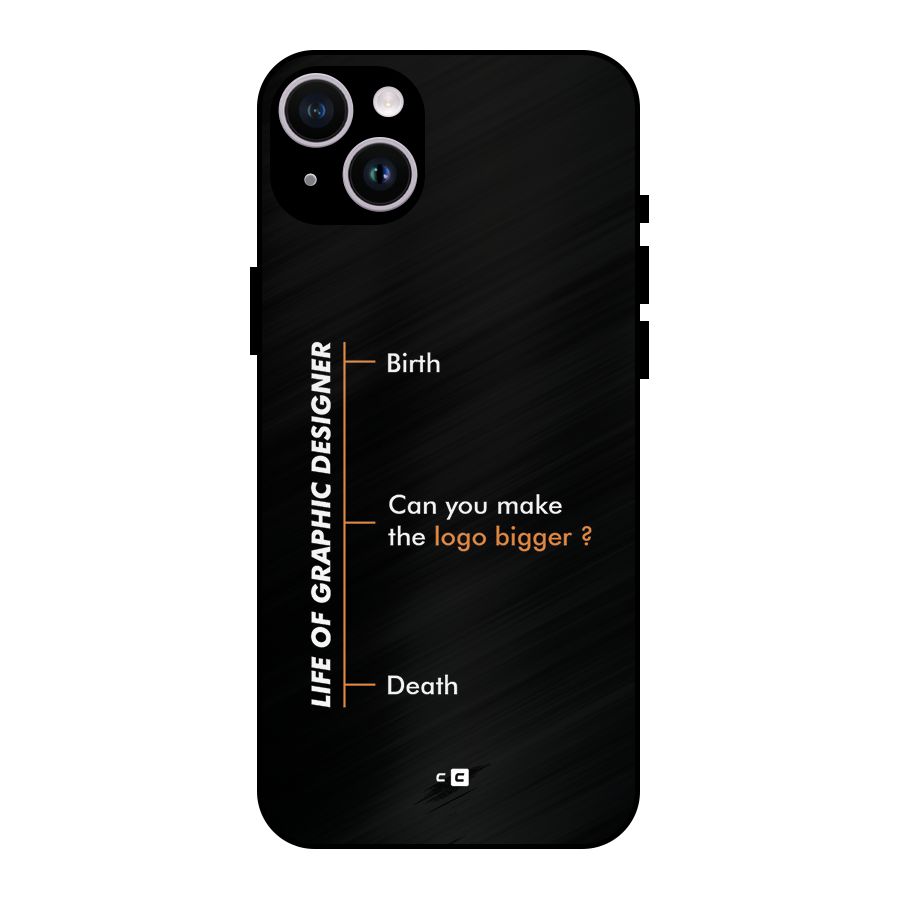 Graphic Designer Life Metal Back Case for iPhone 14 Plus