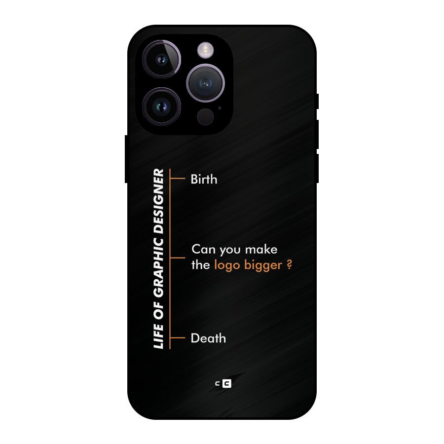 Graphic Designer Life Metal Back Case for iPhone 14 Pro Max