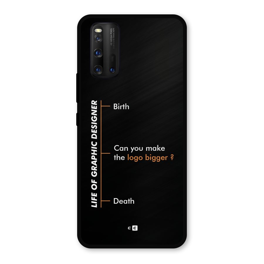 Graphic Designer Life Metal Back Case for iQOO 3