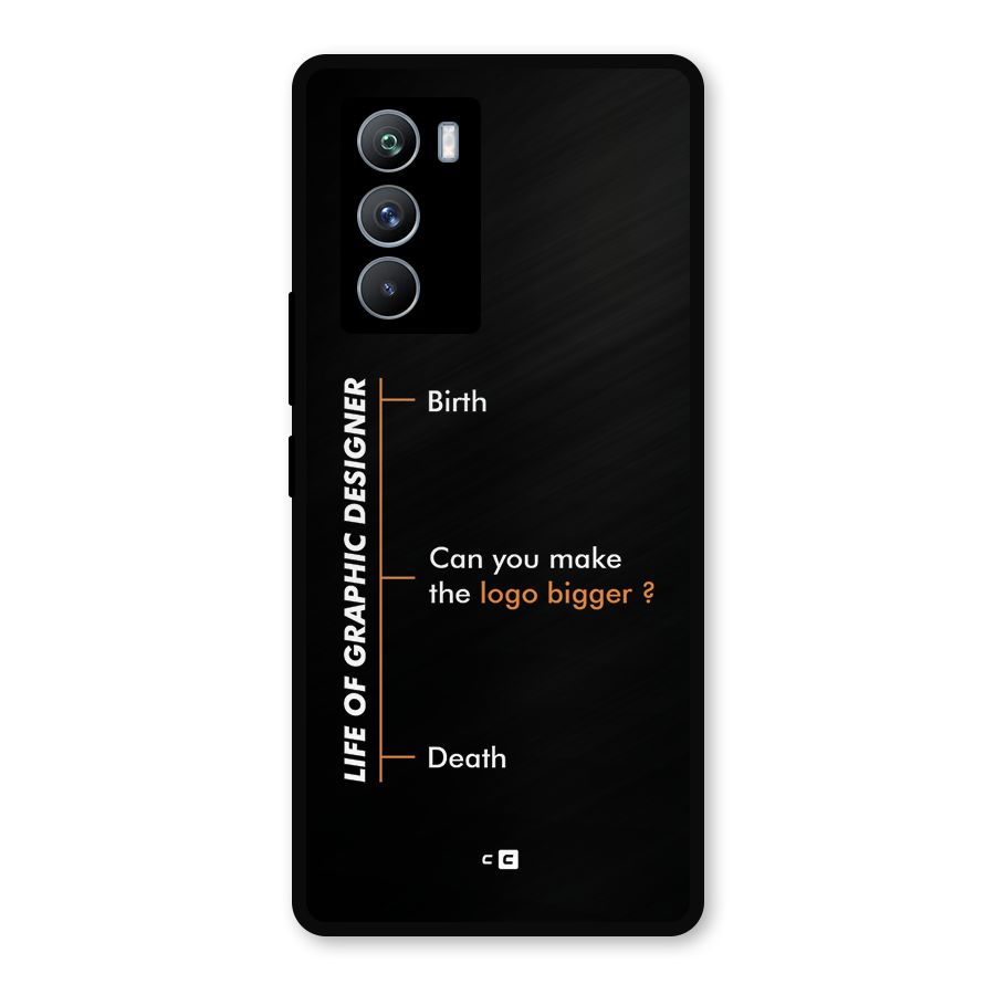 Graphic Designer Life Metal Back Case for iQOO 9 SE