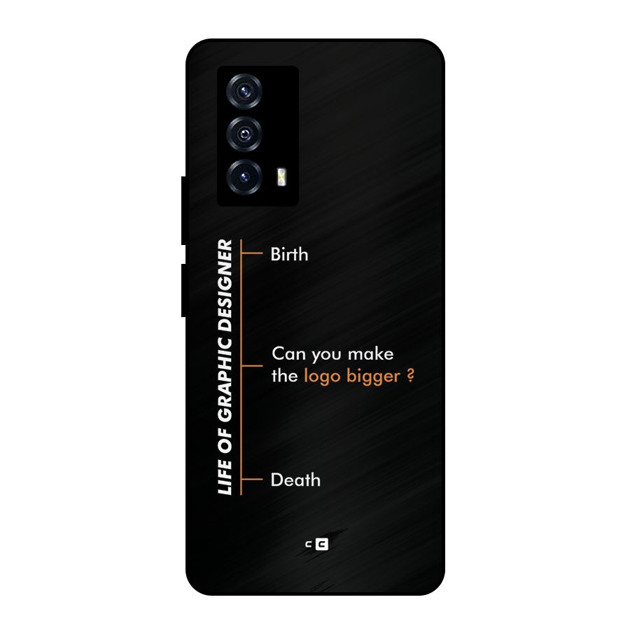 Graphic Designer Life Metal Back Case for iQOO Z5