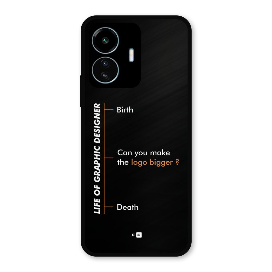 Graphic Designer Life Metal Back Case for vivo iQOO Z6 Lite 5G