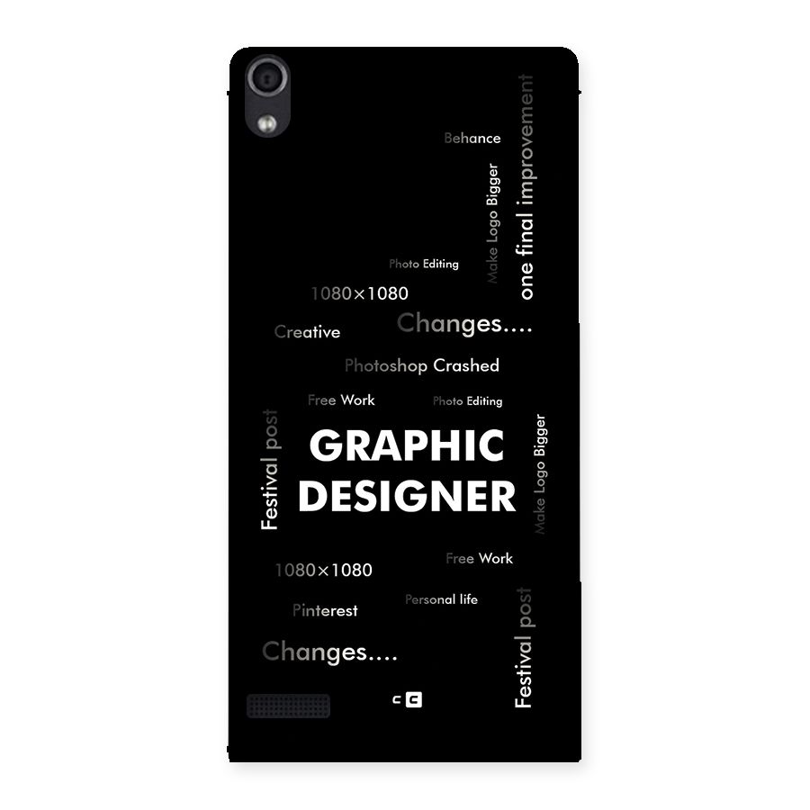 Graphic Designer Struggles Back Case for Ascend P6