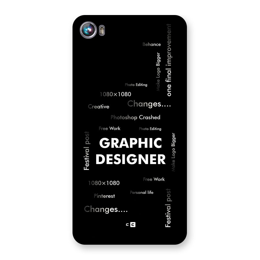 Graphic Designer Struggles Back Case for Canvas Fire 4 (A107)