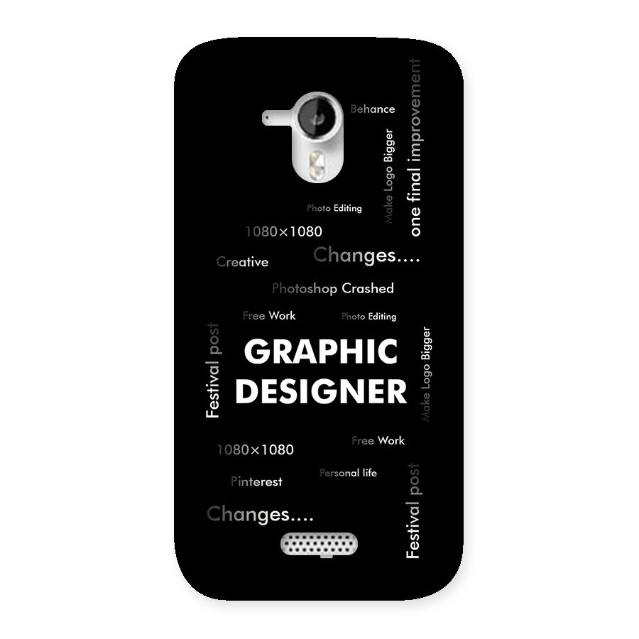 Graphic Designer Struggles Back Case for Canvas HD A116