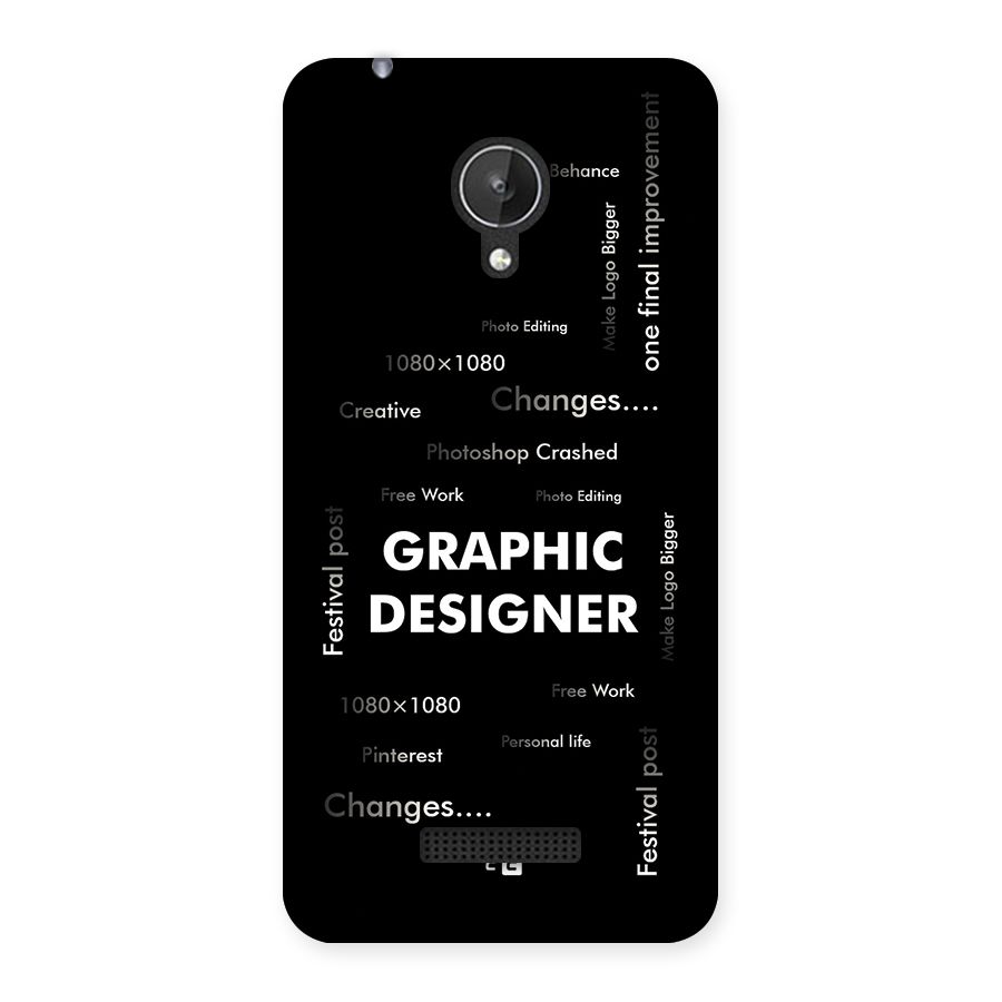 Graphic Designer Struggles Back Case for Canvas Spark Q380