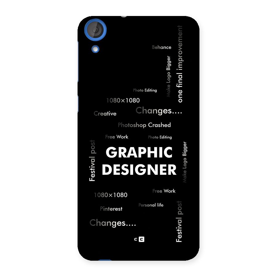 Graphic Designer Struggles Back Case for Desire 820