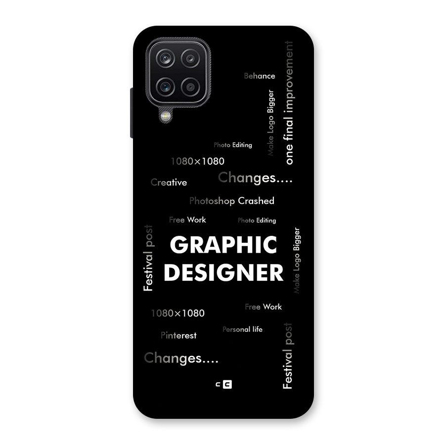 Graphic Designer Struggles Back Case for Galaxy A12