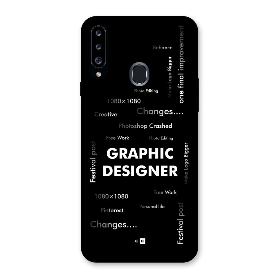 Graphic Designer Struggles Back Case for Galaxy A20s