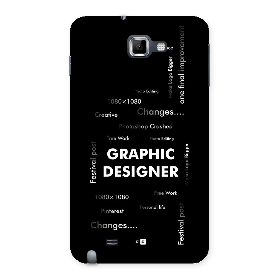 Graphic Designer Struggles Back Case for Galaxy Note