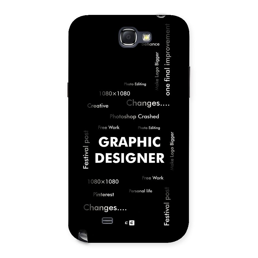 Graphic Designer Struggles Back Case for Galaxy Note 2