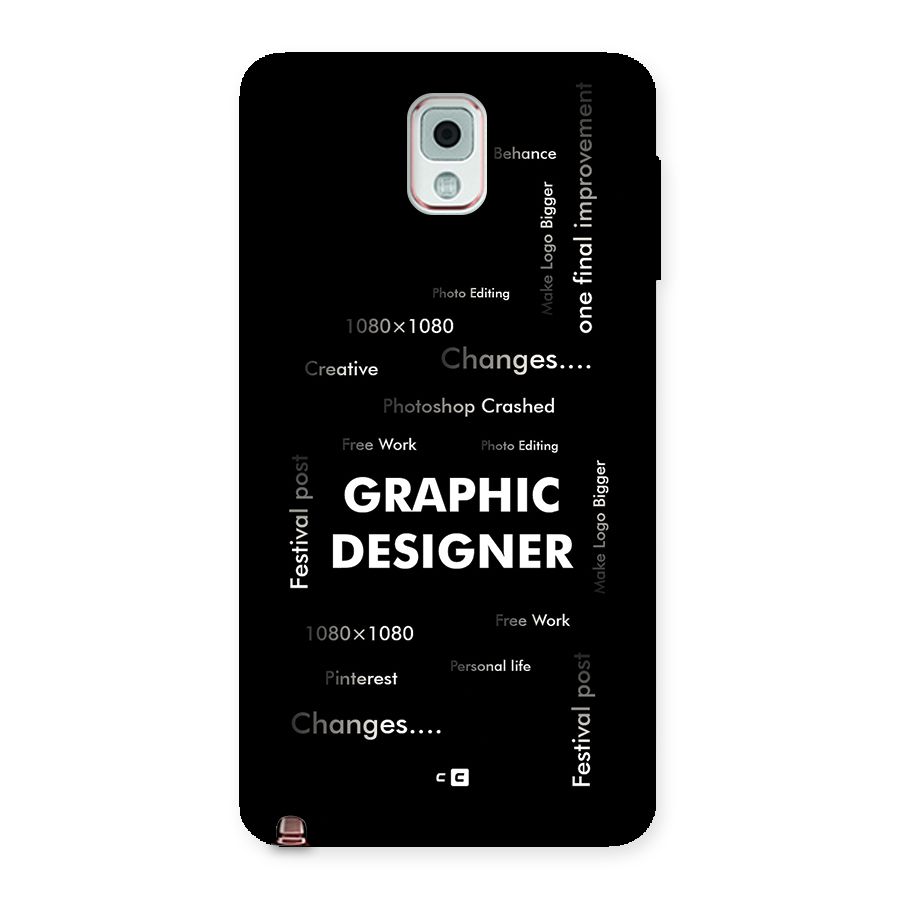 Graphic Designer Struggles Back Case for Galaxy Note 3
