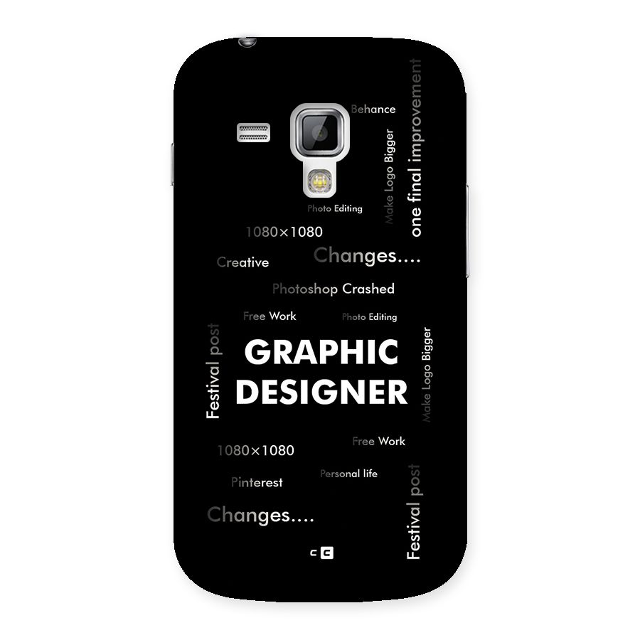 Graphic Designer Struggles Back Case for Galaxy S Duos