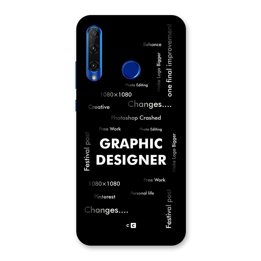 Graphic Designer Struggles Back Case for Honor 20i