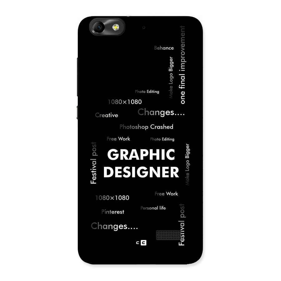 Graphic Designer Struggles Back Case for Honor 4C