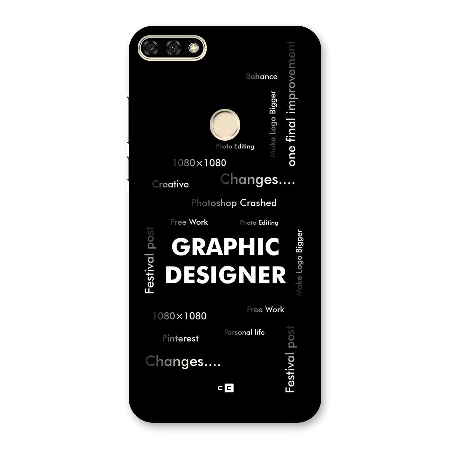 Graphic Designer Struggles Back Case for Honor 7A