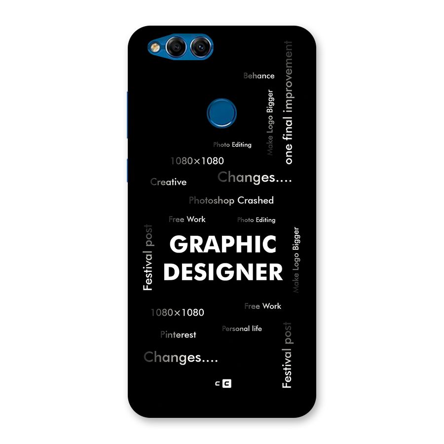 Graphic Designer Struggles Back Case for Honor 7X