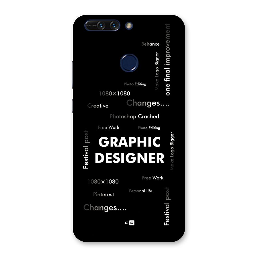 Graphic Designer Struggles Back Case for Honor 8 Pro