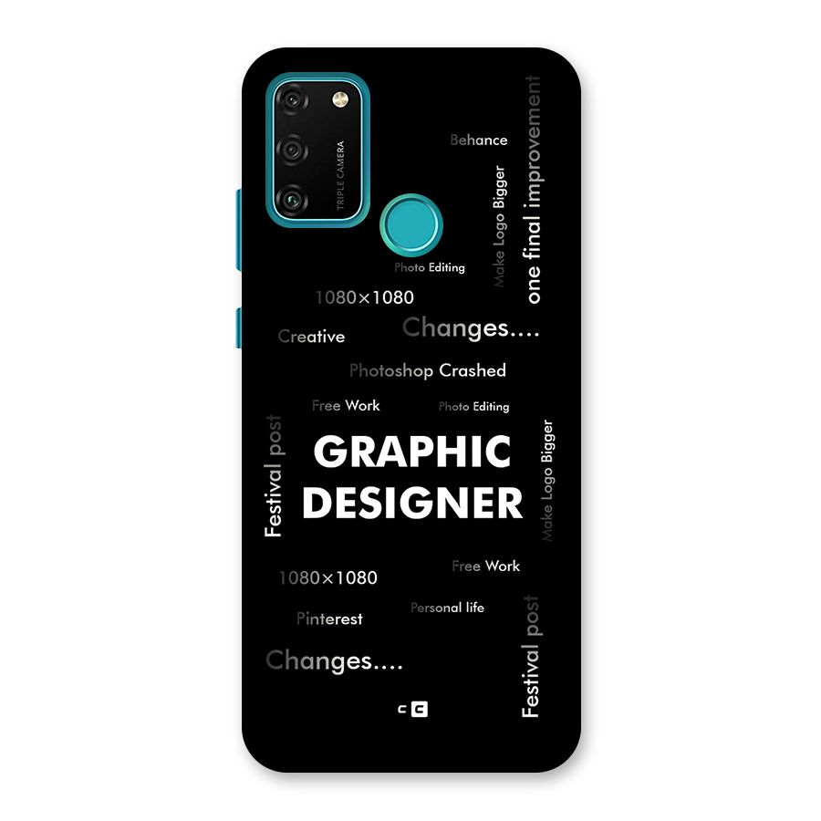 Graphic Designer Struggles Back Case for Honor 9A